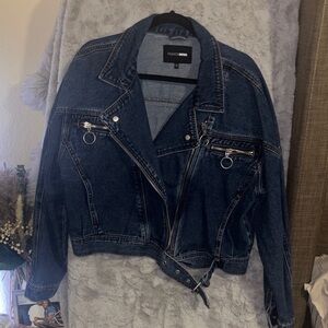 Fashion Nova Dark Blue Jean Jacket